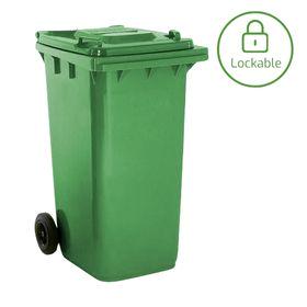 Lockable Wheelie Bin - 240L - Green