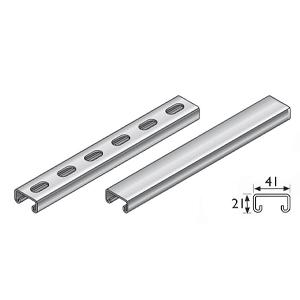 Shallow Slotted Channel - 41 x 21mm - 3m Length