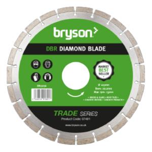 Bryson Trade Series DBR Diamond Blade dia 115mm - bore 22mm