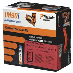 Paslode IM90i 1st Fix Nail/Fuel Pack - Galvanised - 90mm - 2500 Nails & 2 Fuel (IM360Ci)