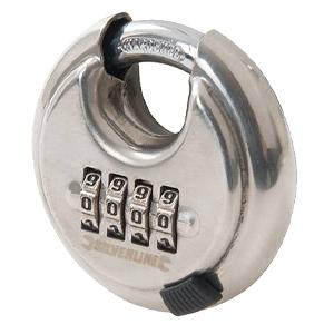 Stainless Steel Combination Disc Padlock - 70mm