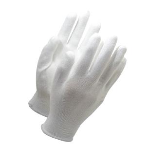 Pure Dex Nylon Low Lint Inspection Gloves - White - Size 9/Large