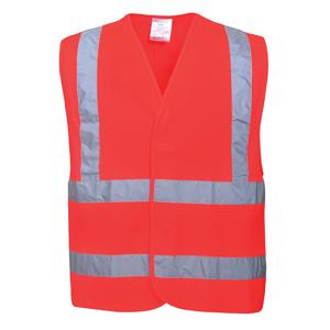 High Visability Waistcoat - Red - Extra Large