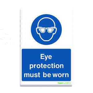 Eye Protection Must Be Worn - 1mm Rigid PVC (200x300)