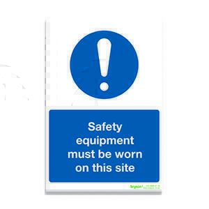 Safety Equipment Must Be Worn On This Site - 1mm Rigid PVC (200x300)