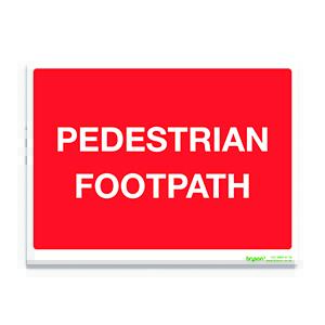 Red Pedestrian Footpath - 1mm Rigid PVC (300x200)