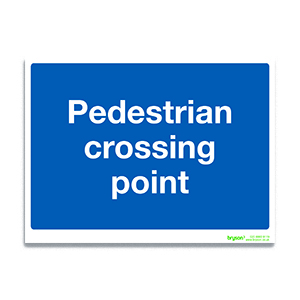 Blue Pedestrian Crossing Point - 1mm Rigid PVC (300x200)