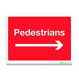 Red Pedestrians Right - 1mm Rigid PVC (300x200)