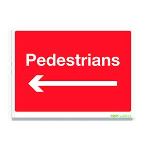 Red Pedestrians Left - 1mm Rigid PVC (300x200)