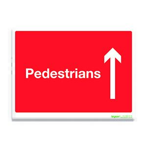 Red Pedestrians Up - 1mm Rigid PVC (300x200)