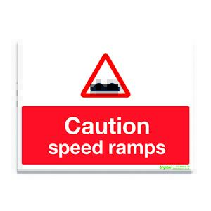 Caution Speed Ramps - 1mm Rigid PVC (300x200)