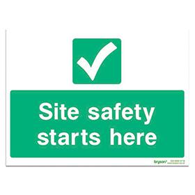 Green Site Safety Starts Here - 1mm Rigid PVC (300x200)