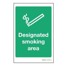 Designated Smoking Area - 1mm Rigid PVC (200x300)