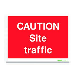 Caution Site Traffic - 1mm Rigid PVC (300x200)