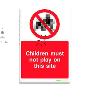 Children Must No Play On This Site - 1mm Rigid PVC (200x300)