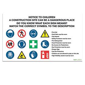 Notice To Children Information Board - 3mm Foamex (1000x600)