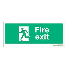 Running Man Fire Exit - 1mm Rigid PVC (300x150)