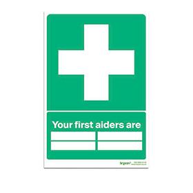 Your First Aiders Are - 1mm Foamex (200x300)