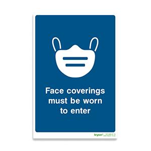 Covid Face Coverings Must Be Worn - 1mm Rigid PVC (200x300)