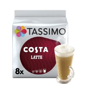 Tassimo Costa Latte Coffee 144g Capsules -  Pack of 8