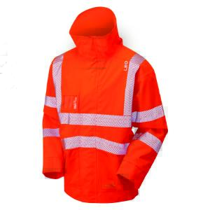 Leo Workwear Dartmoor EcoViz Breathable Bomber Jacket - Orange - XSmall