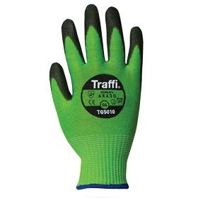 Traffi TG5010 X-Dura Classic PU Glove - Cut Level D - Green - Size 7