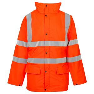 Hi Vis Parka Jacket Orange - Small