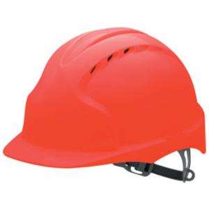 JSP EVO®2 Safety Helmet with Slip Ratchet - Red - Vented
