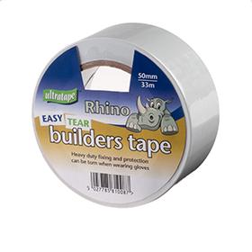 Easy-Tear PVC Tape - 50mm x 33m - White