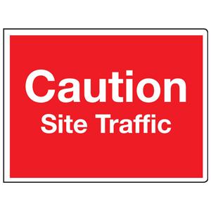 450x600mm Caution Site Traffic stanchion sign