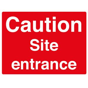 450x600mm Caution Site entrance stanchion sign