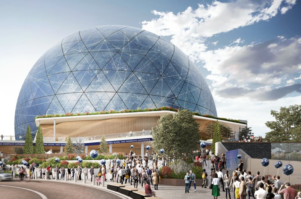 Plans submitted for 90m tall MSG Sphere in Stratford