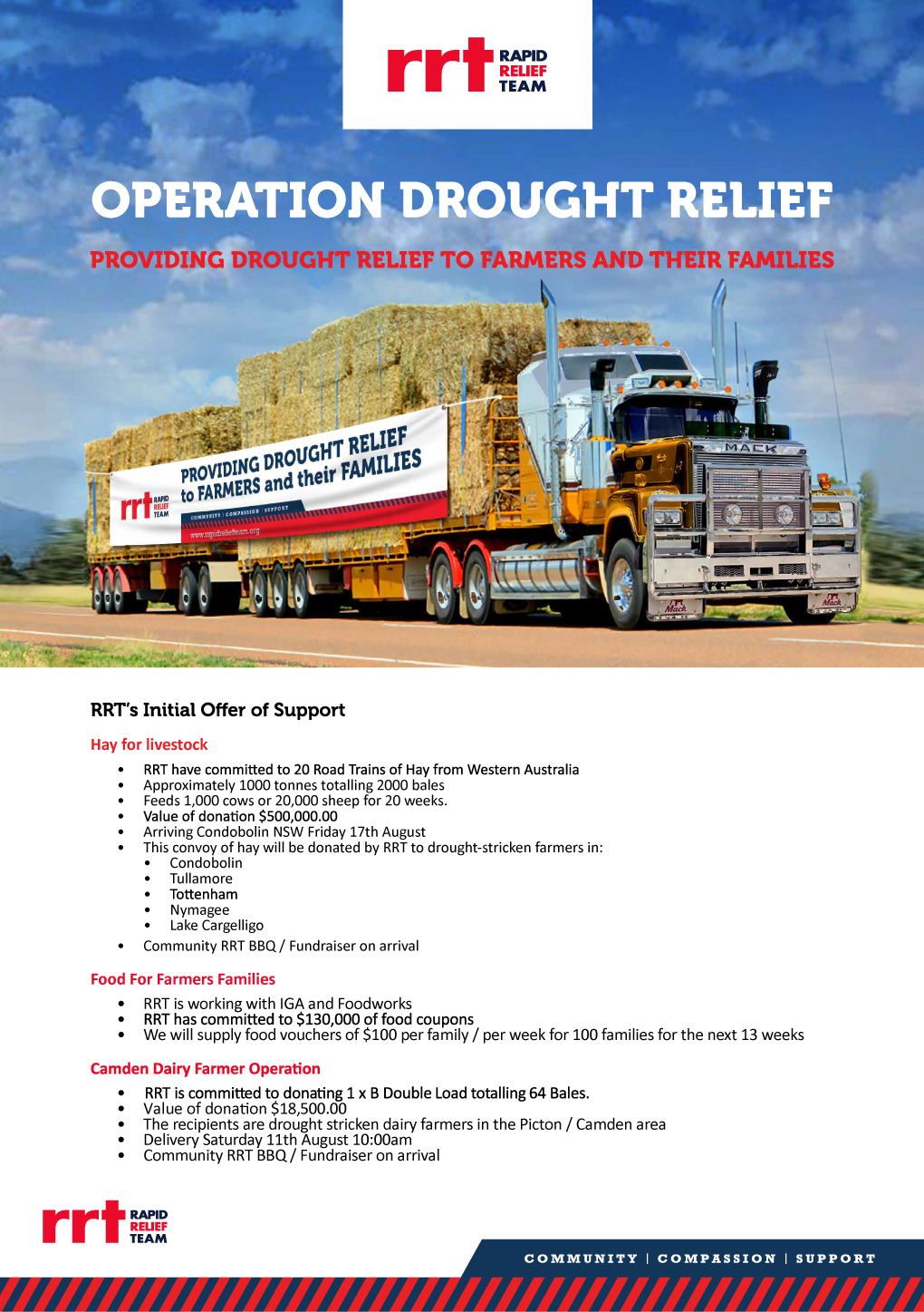 Bryson supports the RRT with Operation Drought Relief