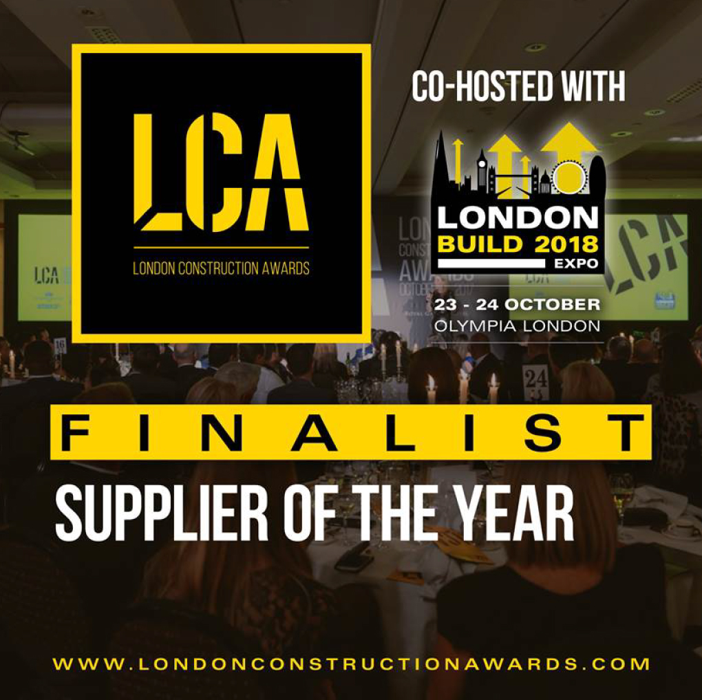 We are delighted to be shortlisted for 'Supplier of the Year' at the London Construction Awards 2018